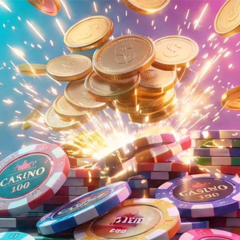 ainbet Casino image featuring a leather wallet surrounded by gold coins.